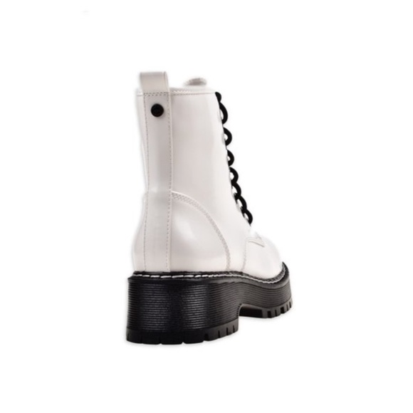 Madden NYC | Women’s Lug Combat Boots - White - Picture 3 of 5